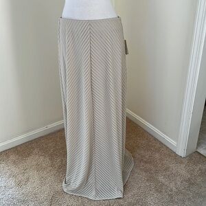New! ECI size L tan lattice maxi skirt